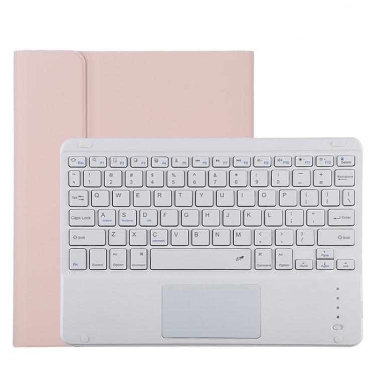 TG11BC Detachable Bluetooth White Keyboard Microfiber Leather Tablet Case for iPad Pro 11 inch (2020), with Touchpad & Pen Slot & Holder (Pink) - For iPad Pro by PMC Jewellery | Online Shopping South Africa | PMC Jewellery