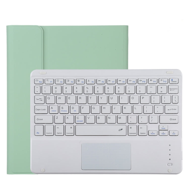 TG11BC Detachable Bluetooth White Keyboard Microfiber Leather Tablet Case for iPad Pro 11 inch (2020), with Touchpad & Pen Slot & Holder (Green) - For iPad Pro by PMC Jewellery | Online Shopping South Africa | PMC Jewellery