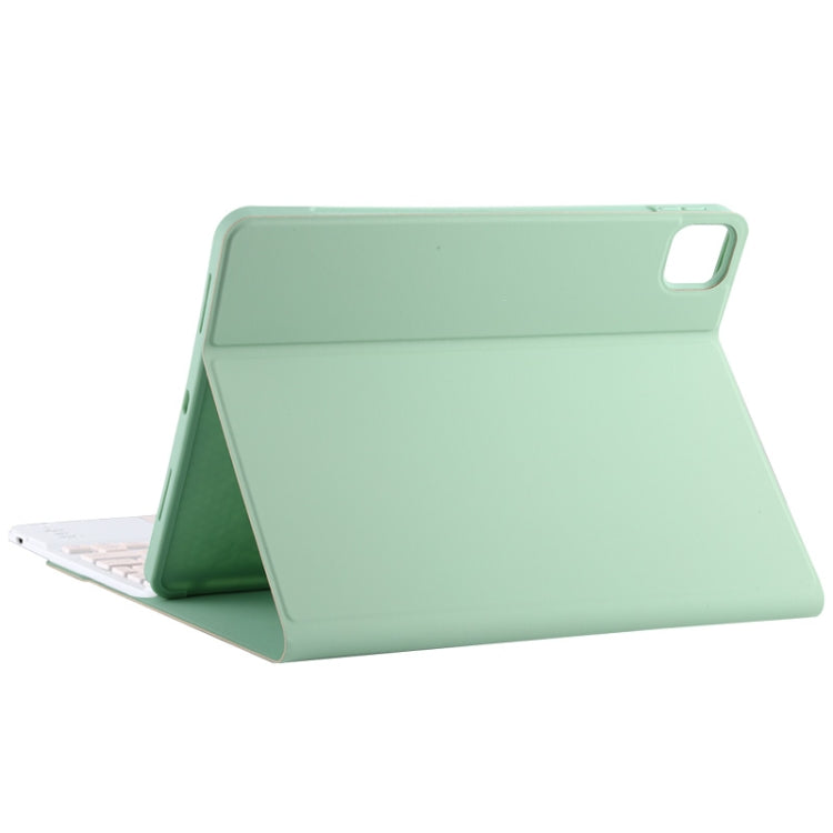 TG11BC Detachable Bluetooth Pink Keyboard Microfiber Leather Tablet Case for iPad Pro 11 inch (2020), with Touchpad & Pen Slot & Holder (Green) - For iPad Pro by PMC Jewellery | Online Shopping South Africa | PMC Jewellery