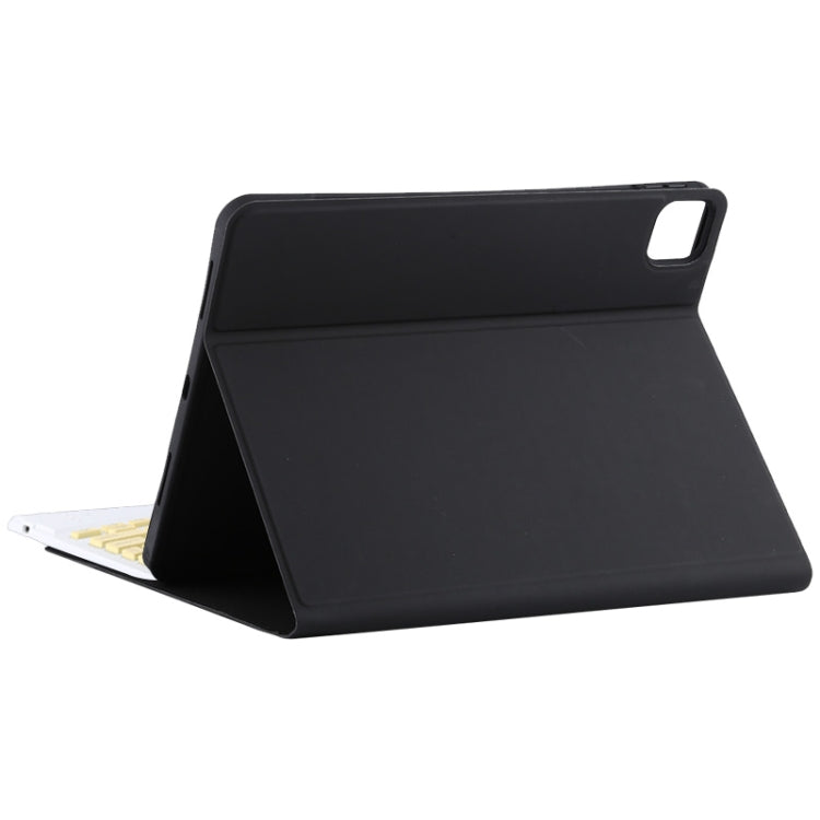 TG11BC Detachable Bluetooth Yellow Keyboard Microfiber Leather Tablet Case for iPad Pro 11 inch (2020), with Touchpad & Pen Slot & Holder (Black) - For iPad Pro by PMC Jewellery | Online Shopping South Africa | PMC Jewellery