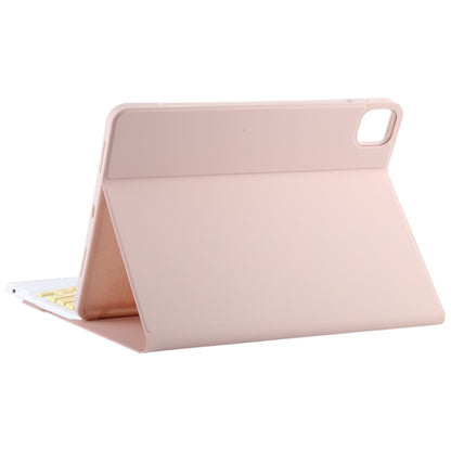 TG11BC Detachable Bluetooth Yellow Keyboard Microfiber Leather Tablet Case for iPad Pro 11 inch (2020), with Touchpad & Pen Slot & Holder (Pink) - For iPad Pro by PMC Jewellery | Online Shopping South Africa | PMC Jewellery