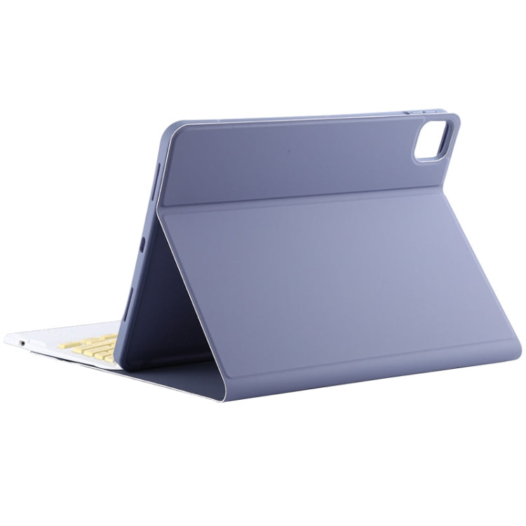 TG11BC Detachable Bluetooth Yellow Keyboard Microfiber Leather Tablet Case for iPad Pro 11 inch (2020), with Touchpad & Pen Slot & Holder (Purple) - For iPad Pro by PMC Jewellery | Online Shopping South Africa | PMC Jewellery