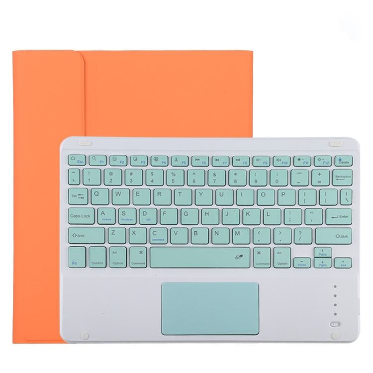 TG11BC Detachable Bluetooth Green Keyboard Microfiber Leather Tablet Case for iPad Pro 11 inch (2020), with Touchpad & Pen Slot & Holder (Orange) - For iPad Pro by PMC Jewellery | Online Shopping South Africa | PMC Jewellery