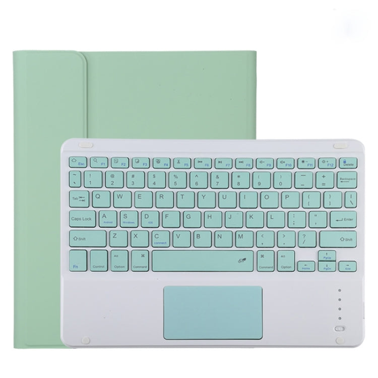 TG11BC Detachable Bluetooth Green Keyboard Microfiber Leather Tablet Case for iPad Pro 11 inch (2020), with Touchpad & Pen Slot & Holder (Green) - For iPad Pro by PMC Jewellery | Online Shopping South Africa | PMC Jewellery