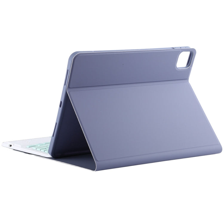 TG11BC Detachable Bluetooth Green Keyboard Microfiber Leather Tablet Case for iPad Pro 11 inch (2020), with Touchpad & Pen Slot & Holder (Purple) - For iPad Pro by PMC Jewellery | Online Shopping South Africa | PMC Jewellery