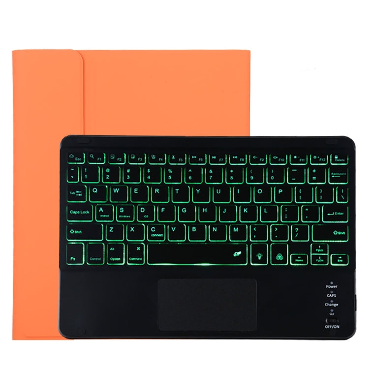 TG11BCS Detachable Bluetooth Black Keyboard Microfiber Leather Tablet Case for iPad Pro 11 inch (2020), with Backlight & Touchpad & Pen Slot & Holder (Orange) - For iPad Pro by PMC Jewellery | Online Shopping South Africa | PMC Jewellery