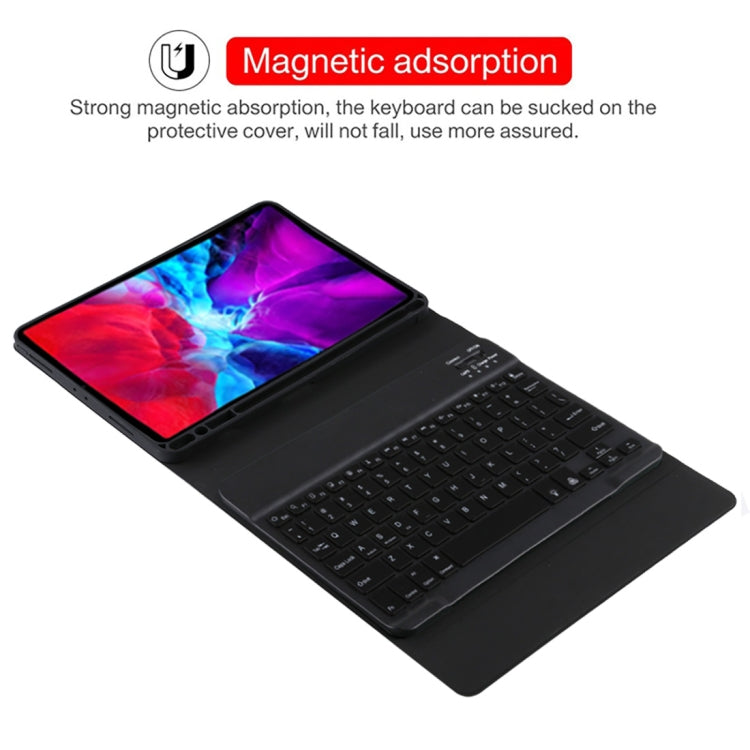 TG11BS Detachable Bluetooth Black Keyboard + Microfiber Leather Tablet Case for iPad Pro 11 inch (2020), with Backlight & Pen Slot & Holder(Black) - For iPad Pro by PMC Jewellery | Online Shopping South Africa | PMC Jewellery