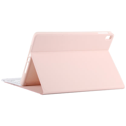 TG-102BC Detachable Bluetooth White Keyboard + Microfiber Leather Tablet Case for iPad 10.2 inch / iPad Air (2019), with Touch Pad & Pen Slot & Holder(Pink) - For iPad Air by PMC Jewellery | Online Shopping South Africa | PMC Jewellery