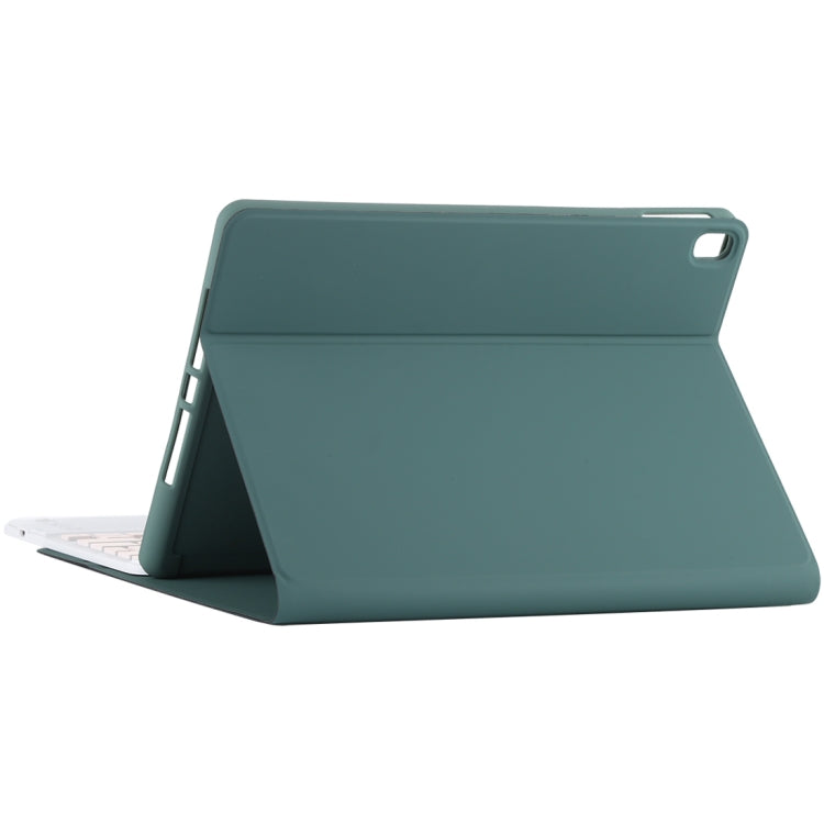 TG-102BC Detachable Bluetooth Pink Keyboard + Microfiber Leather Tablet Case for iPad 10.2 inch / iPad Air (2019), with Touch Pad & Pen Slot & Holder(Dark Green) - For iPad Air by PMC Jewellery | Online Shopping South Africa | PMC Jewellery