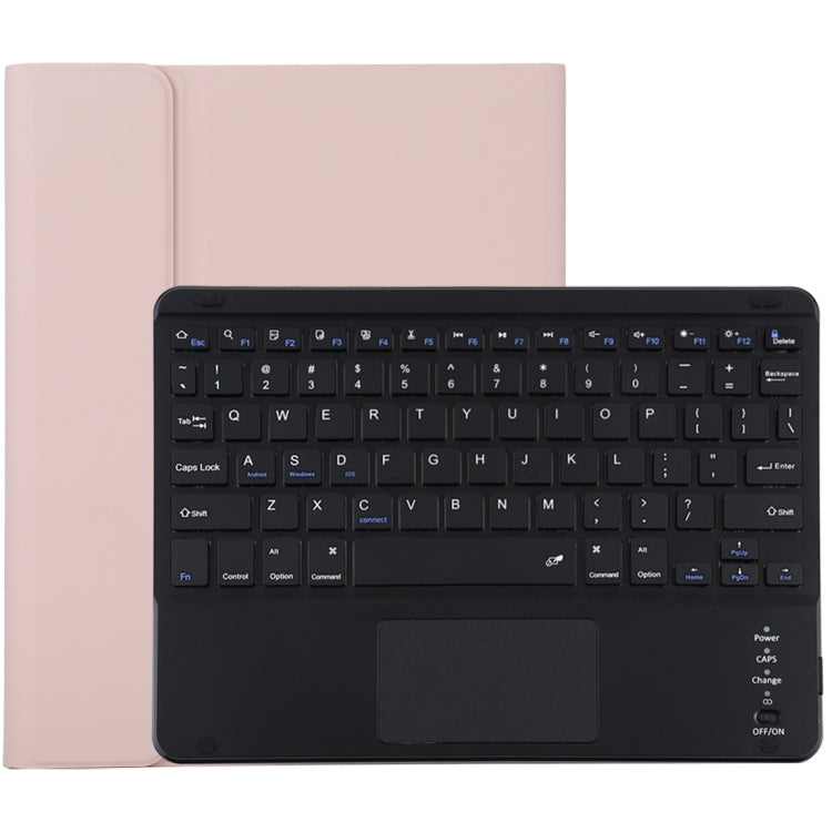 TG-102BC Detachable Bluetooth Black Keyboard + Microfiber Leather Tablet Case for iPad 10.2 inch / iPad Air (2019), with Touch Pad & Pen Slot & Holder(Pink) - For iPad Air by PMC Jewellery | Online Shopping South Africa | PMC Jewellery