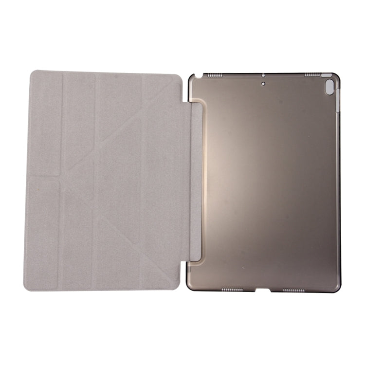 For iPad Pro 10.5 inch Silk Texture Horizontal Deformation Flip Leather Case with 4-folding Holder & Sleep / Wake-up(Black) - iPad Pro 10.5 inch Cases by PMC TechLife | Online Shopping South Africa | PMC TechLife | Buy Now Pay Later Mobicred