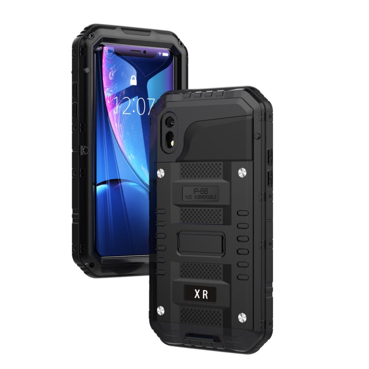 For iPhone XR Waterproof Dustproof Shockproof Zinc Alloy + Silicone Case (Black) - More iPhone Cases by PMC Jewellery | Online Shopping South Africa | PMC Jewellery