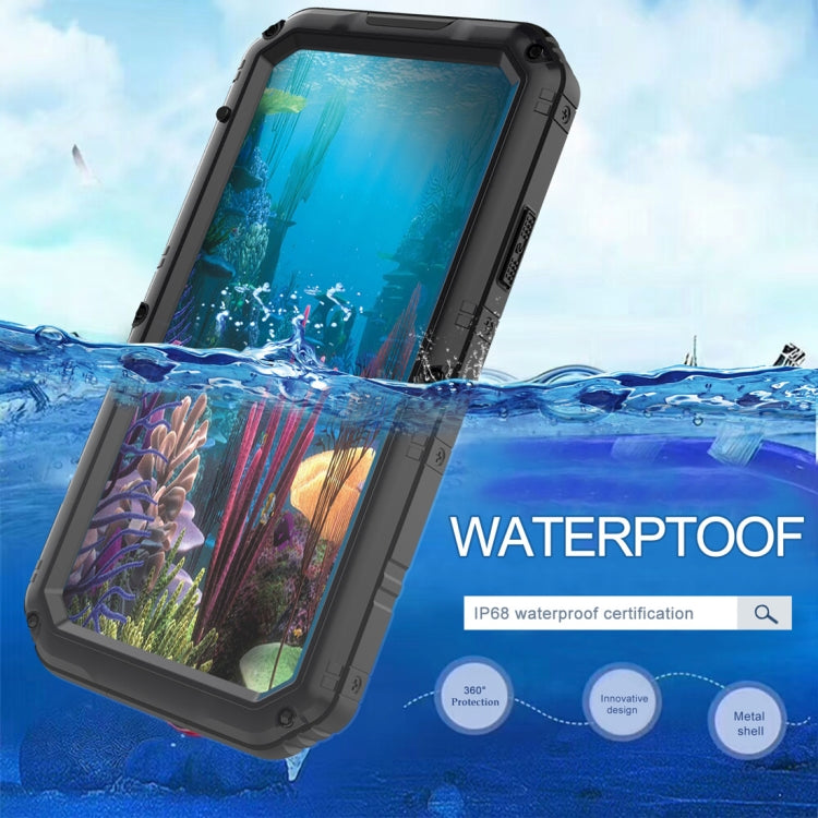 For iPhone XR Waterproof Dustproof Shockproof Zinc Alloy + Silicone Case (Black) - More iPhone Cases by PMC Jewellery | Online Shopping South Africa | PMC Jewellery