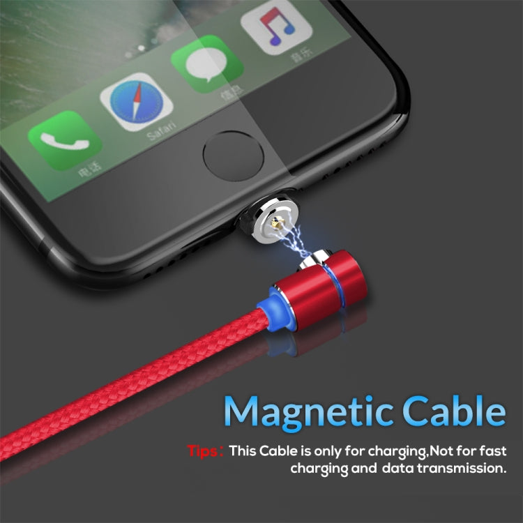 TOPK AM30 2m 2.4A Max USB to 8 Pin + USB-C / Type-C + Micro USB 90 Degree Elbow Magnetic Charging Cable with LED Indicator(Red) - Charging Cable & Head by TOPK | Online Shopping South Africa | PMC Jewellery | Buy Now Pay Later Mobicred