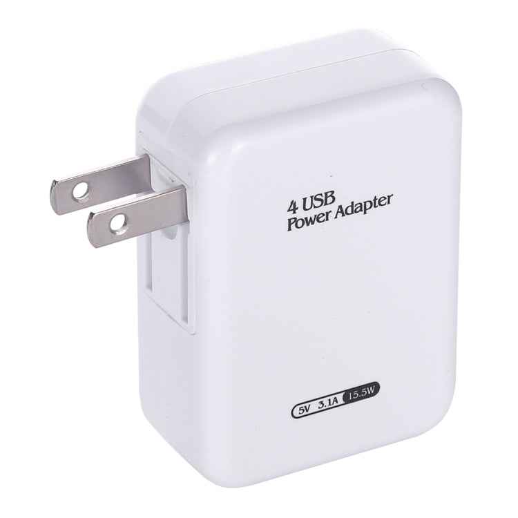 HT-CD03 15.5W 5V 3.1A 4-Port USB Wall Charger Travel Charger, US Plug - USB Charger by PMC Jewellery | Online Shopping South Africa | PMC Jewellery | Buy Now Pay Later Mobicred