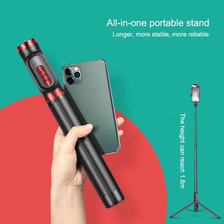 Aluminum Alloy Mobile Phone Bluetooth Selfie Stick Live Floor Tripod Bracket, Height: 1.8m - Selfie Sticks by PMC Jewellery | Online Shopping South Africa | PMC Jewellery | Buy Now Pay Later Mobicred