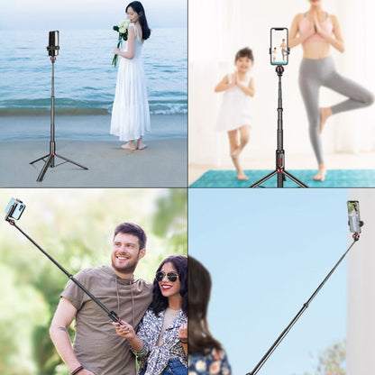 Aluminum Alloy Mobile Phone Bluetooth Selfie Stick Live Floor Tripod Bracket, Height: 1.8m - Selfie Sticks by PMC Jewellery | Online Shopping South Africa | PMC Jewellery | Buy Now Pay Later Mobicred