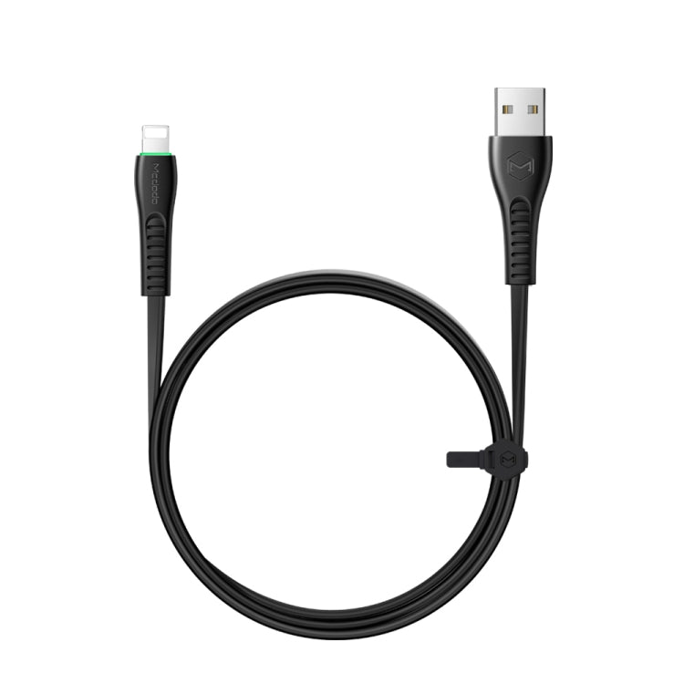 Mcdodo CA-6363 Flying Fish Series 8 Pin to USB LED Cable, Length: 1.8m(Black) - free shipping - PMC Jewellery - Order now!
