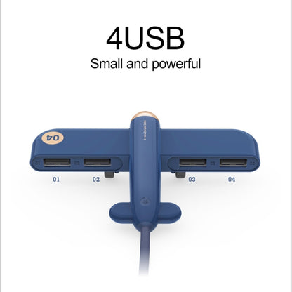 3life-308 5V 0.5A 4 USB Interfaces Air Force One Extender HUB Data Hub (White) - USB 2.0 HUB by PMC Jewellery | Online Shopping South Africa | PMC Jewellery | Buy Now Pay Later Mobicred