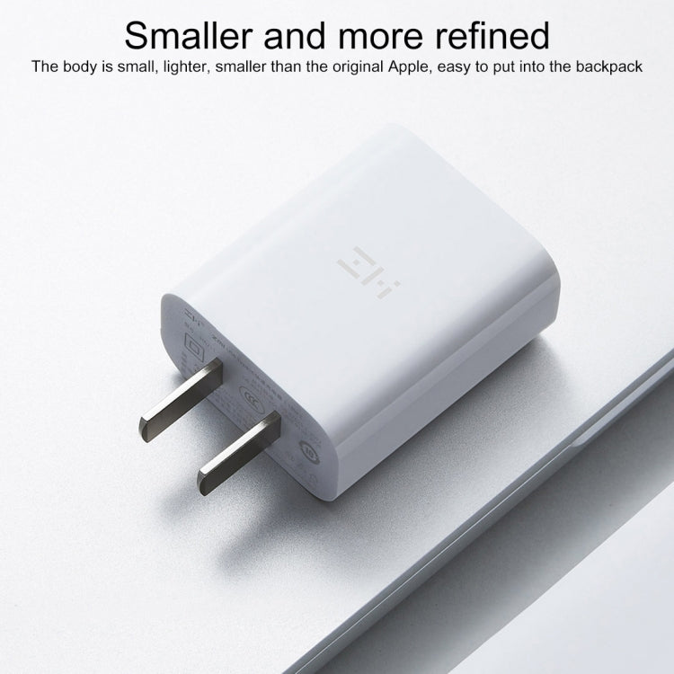 Original Xiaomi Youpin ZMI 20W Quick Charger Power Adapter with Type-C / USB-C to 8 Pin Charging Cable, US Plug(White) - USB Charger by Xiaomi | Online Shopping South Africa | PMC Jewellery | Buy Now Pay Later Mobicred