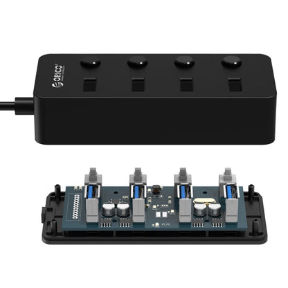 ORICO W9PH4-U3-V1 4 USB 3.0 Ports Faceup Design HUB with Individual Power Switches and LEDs - USB HUB by ORICO | Online Shopping South Africa | PMC Jewellery | Buy Now Pay Later Mobicred