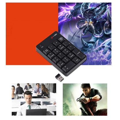 MC Saite SK-51AG 2 in 1 2.4G USB Numeric Wireless Keyboard  & Mini Calculator for Laptop Desktop PC(Black) - Wireless Keyboard by MC Saite | Online Shopping South Africa | PMC Jewellery | Buy Now Pay Later Mobicred