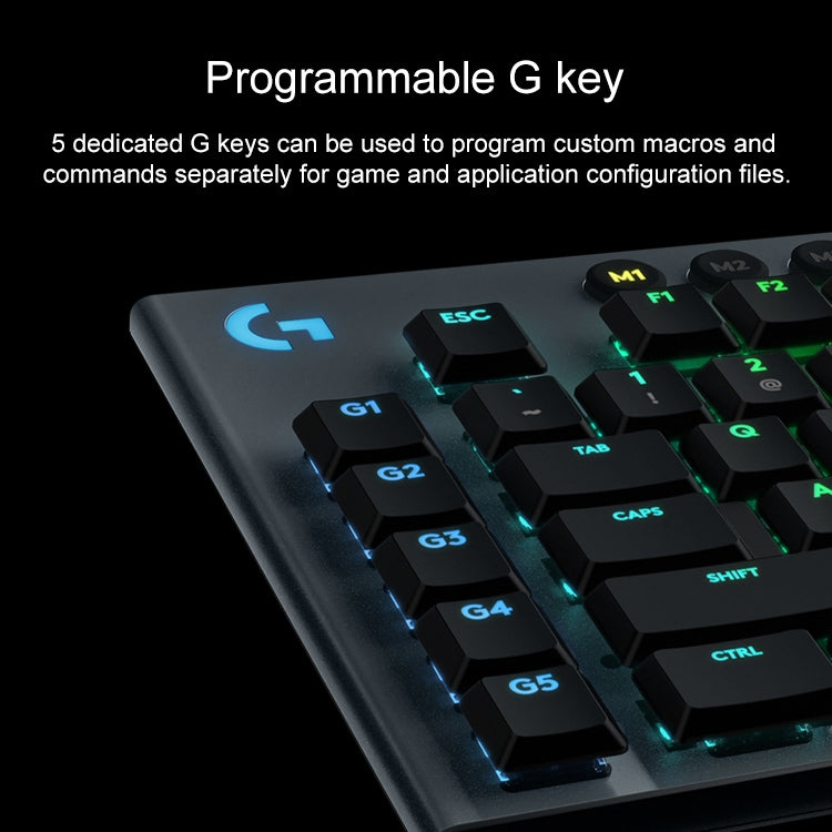 Logitech G813 RGB Mechanical Wired Gaming Keyboard (GL-Linear), Length: 1.8m - free shipping - PMc TechLife - Order now!