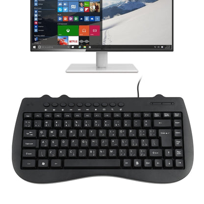 KB-301B Multimedia Notebook Mini Wired Keyboard, Arabic Version (Black) - Wired Keyboard by PMC Jewellery | Online Shopping South Africa | PMC Jewellery