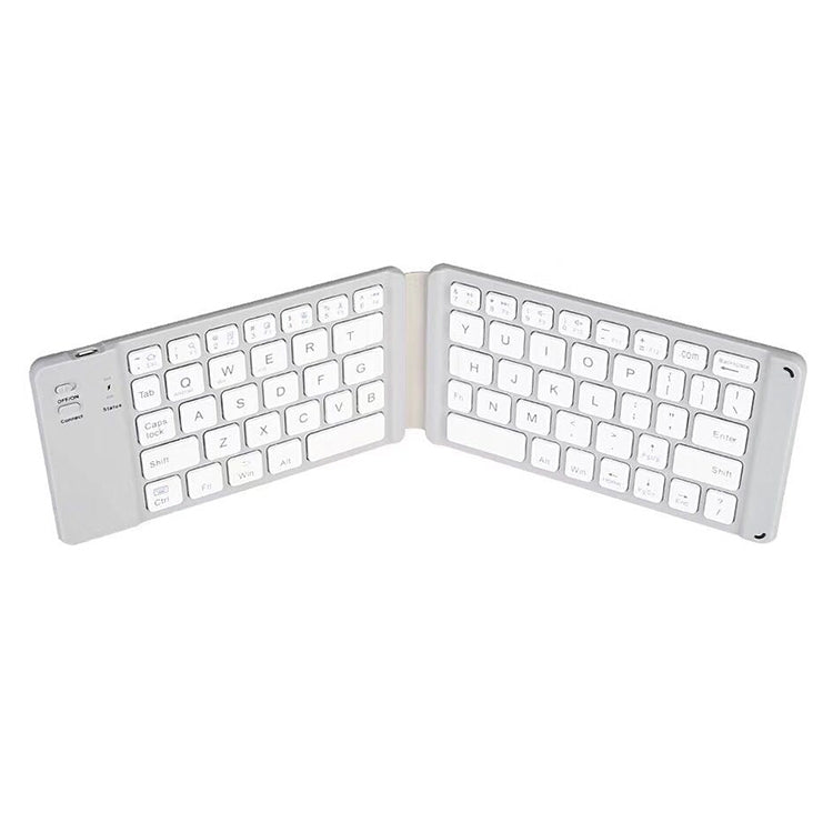 B05 USB Charging Portable Mini Folding Bluetooth Wireless Keyboard (White) - Mini Keyboard by PMC Jewellery | Online Shopping South Africa | PMC Jewellery | Buy Now Pay Later Mobicred