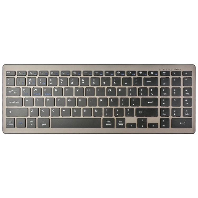 168 2.4Ghz + Bluetooth  Dual Mode Wireless Keyboard Compatible with iSO & Android & Windows - Wireless Keyboard by PMC Jewellery | Online Shopping South Africa | PMC Jewellery | Buy Now Pay Later Mobicred