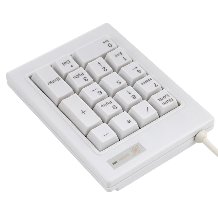 DX-17A 17-keys USB Wired Mechanical Black Shaft Mini Numeric Keyboard(White) - Mini Keyboard by PMC Jewellery | Online Shopping South Africa | PMC Jewellery | Buy Now Pay Later Mobicred