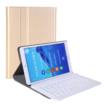 A0M5 Detachable Bluetooth Keyboard + Ultrathin Horizontal Flip Leather Tablet Case for Huawei MediaPad M5 & Honor Tab 5 8 inch, with Holder(Gold) - Huawei Keyboard by PMC Jewellery | Online Shopping South Africa | PMC Jewellery