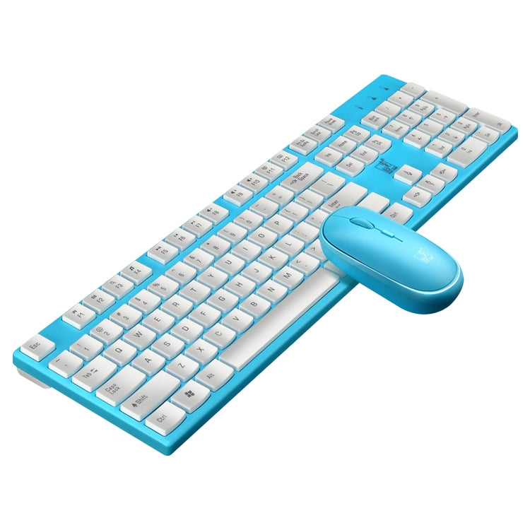 ZGB 8820 Candy Color Wireless Keyboard + Mouse Set (Blue) - Wireless Keyboard by Chasing Leopard | Online Shopping South Africa | PMC Jewellery | Buy Now Pay Later Mobicred