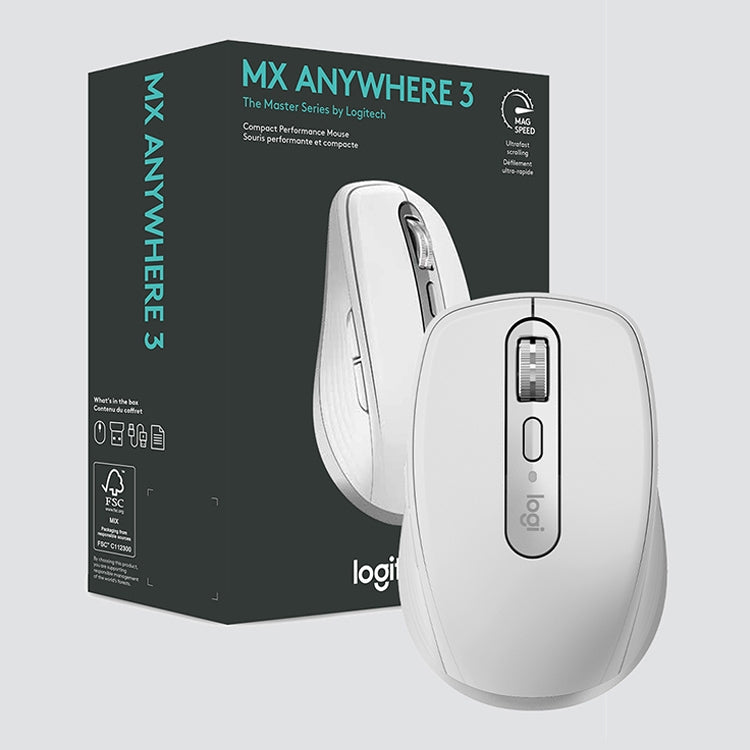 Logitech MX ANYWHERE 3 Compact High-performance Wireless Mouse (Silver) - Wireless Mice by Logitech | Online Shopping South Africa | PMC Jewellery | Buy Now Pay Later Mobicred