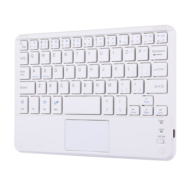 Bluetooth Wireless Keyboard with Touch Panel, Compatible with All Android & Windows 10 inch Tablets with Bluetooth Functions (White) - Universal Keyboard by PMC Jewellery | Online Shopping South Africa | PMC Jewellery