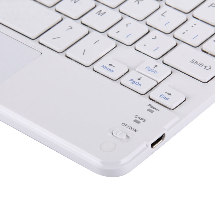 Bluetooth Wireless Keyboard with Touch Panel, Compatible with All Android & Windows 10 inch Tablets with Bluetooth Functions (White) - Universal Keyboard by PMC Jewellery | Online Shopping South Africa | PMC Jewellery