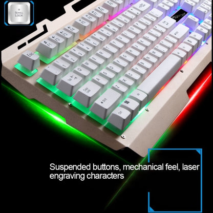 Chasing Leopard G700 USB RGB Backlight Wired Optical Gaming Mouse and Keyboard Set, Keyboard Cable Length: 1.35m, Mouse Cable Length: 1.3m(White) - Wired Keyboard by Chasing Leopard | Online Shopping South Africa | PMC Jewellery | Buy Now Pay Later Mobicred