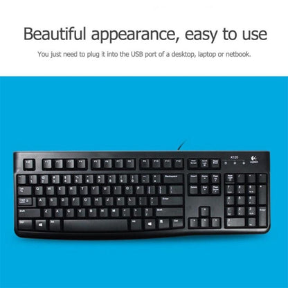 Logitech K120 USB Waterproof Splash Wired Keyboard for Desktop Computers / Laptops(Black) - Wired Keyboard by Logitech | Online Shopping South Africa | PMC Jewellery | Buy Now Pay Later Mobicred