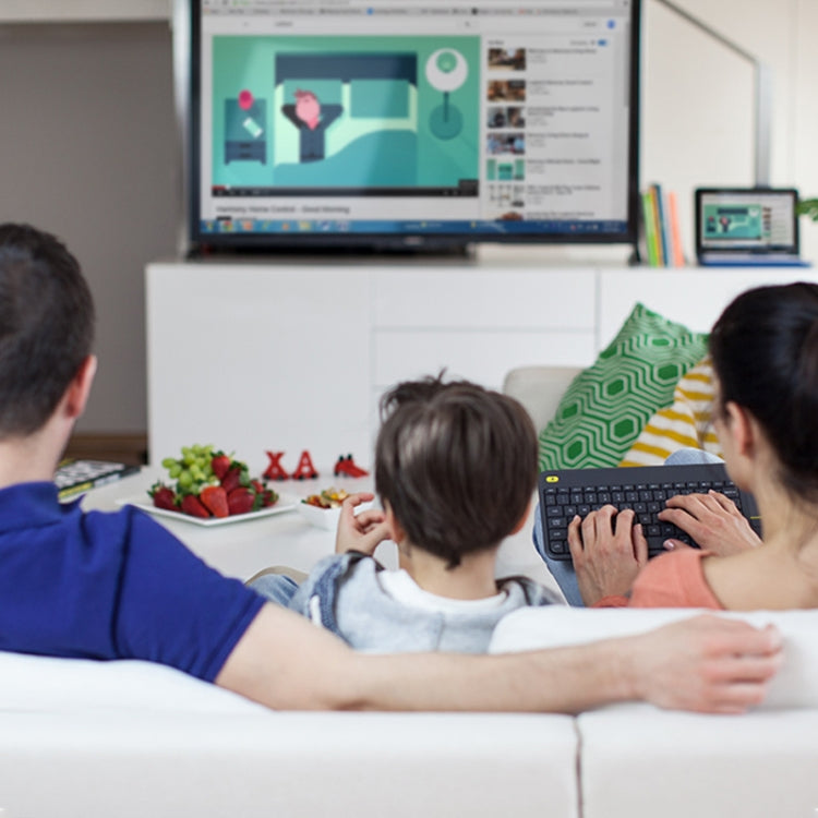 Logitech K400 Plus 2.4GHz Wireless Touch Control Keyboard, Wireless Range: 10m (Black) - free shipping - PMC Jewellery - Order now!