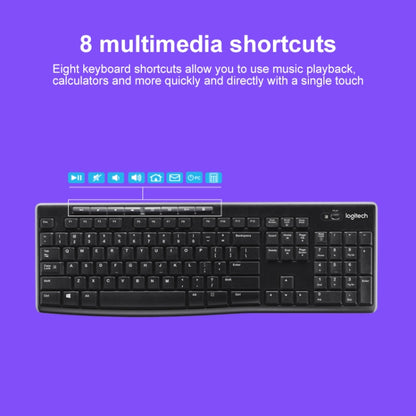 Logitech MK270 2.4GHz Wireless Keyboard + Mouse Set(Black) - Wireless Keyboard by Logitech | Online Shopping South Africa | PMC Jewellery | Buy Now Pay Later Mobicred