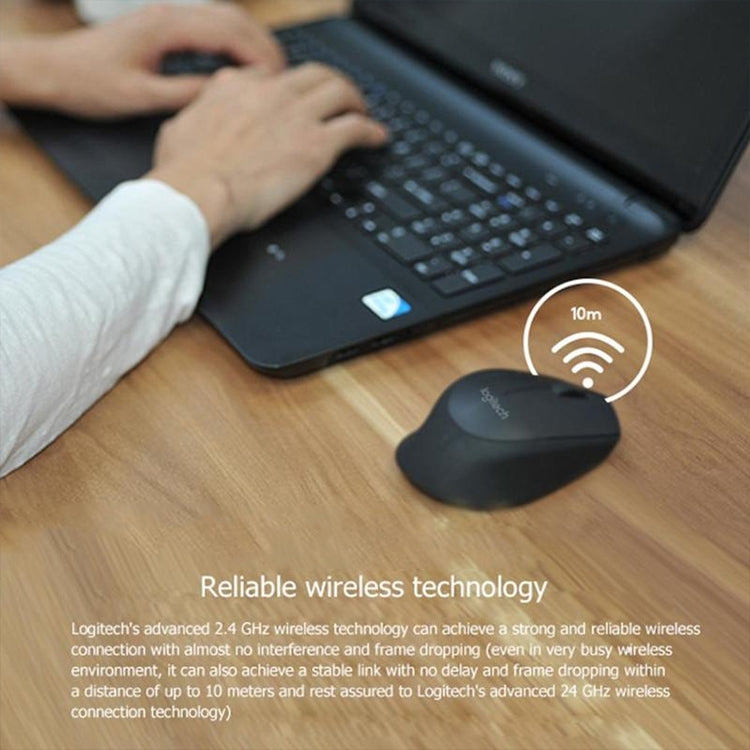 Logitech M280 2.4GHz 3-keys 1000DPI Wireless Optical Mouse, Wireless Range: 10m(Black) - Wireless Mice by Logitech | Online Shopping South Africa | PMC Jewellery | Buy Now Pay Later Mobicred