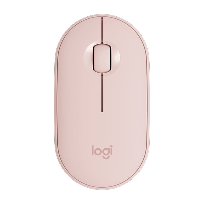 Logitech Pebble Cobblestone Shape Thin 3-keys 1000DPI Mute Wireless Bluetooth Optical Mouse, Wireless Range: 10m (Pink) - Wireless Mice by Logitech | Online Shopping South Africa | PMC Jewellery | Buy Now Pay Later Mobicred