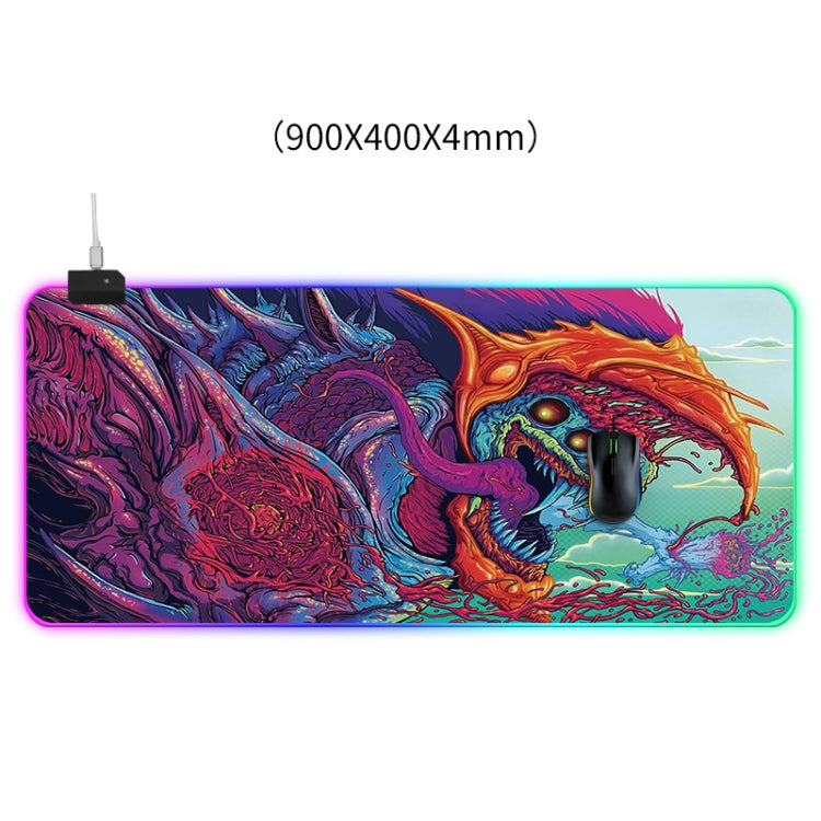 Computer Monster Pattern Illuminated Mouse Pad, Size: 90 x 40 x 0.4cm - Mouse Pads by PMC TechLife | Online Shopping South Africa | PMC TechLife | Buy Now Pay Later Mobicred