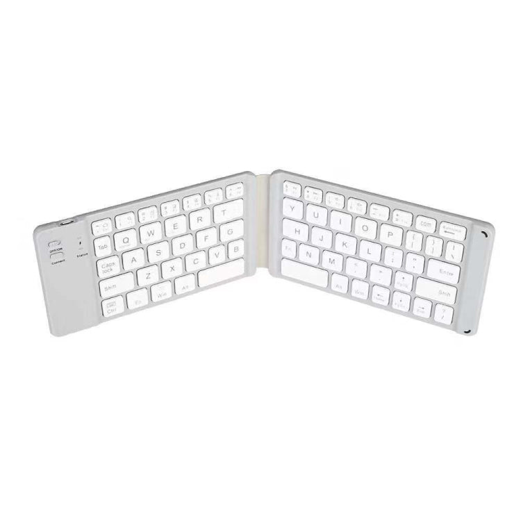 K018 USB Charging Foldable 67 Keys Bluetooth Wireless Keyboard (Silver) - Wireless Keyboard by PMC Jewellery | Online Shopping South Africa | PMC Jewellery | Buy Now Pay Later Mobicred