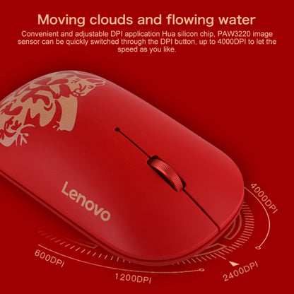 Lenovo Air Handle Lightweight Portable Mute Wireless Mouse, Blessing Mouse Version (Red) - Wireless Mice by Lenovo | Online Shopping South Africa | PMC Jewellery | Buy Now Pay Later Mobicred