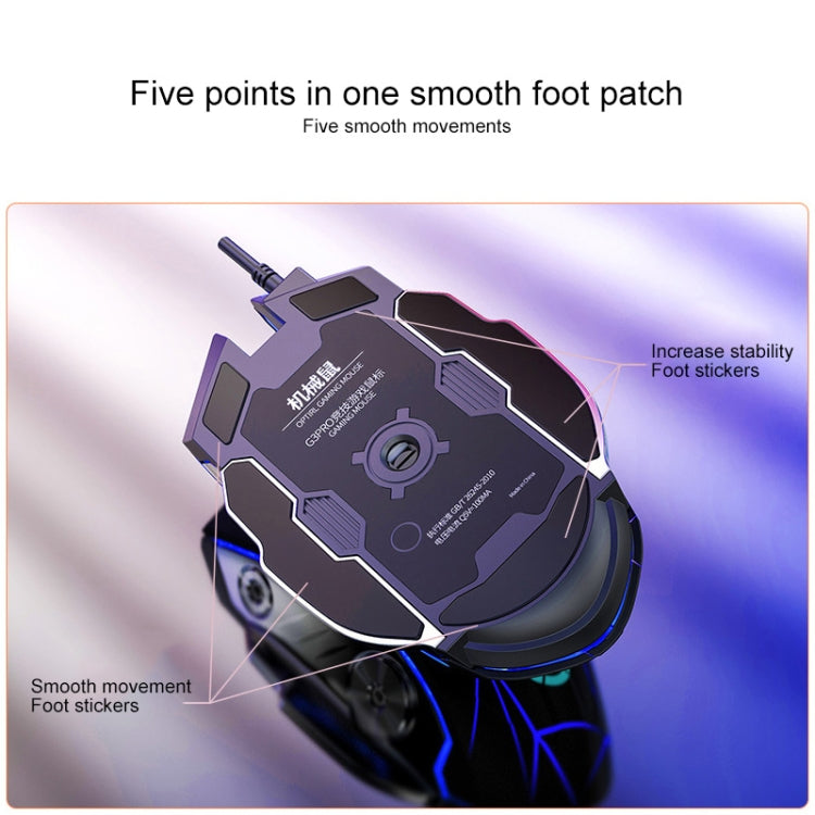 YINDIAO K002 USB Wired Mechanical Feel RGB Backlight Keyboard + Optical Mouse + Headset Set(White) - free shipping - PMC Jewellery - Order now!