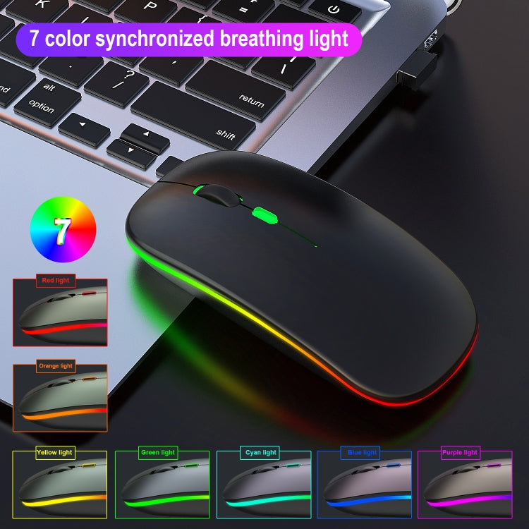 HXSJ M40 4 Key 2.4G Colorful Wireless Silent Mouse (Black) - Wireless Mice by HXSJ | Online Shopping South Africa | PMC TechLife | Buy Now Pay Later Mobicred