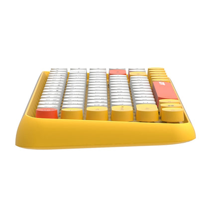 Ajazz 308I 84 Keys Tablet Mobile Phone Computer Household Office Bluetooth Keyboard(Yellow) - Wireless Keyboard by Ajazz | Online Shopping South Africa | PMC Jewellery | Buy Now Pay Later Mobicred