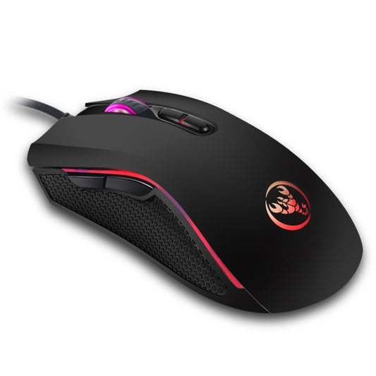 HXSJ A869 Colorful Glowing Wired Game 7-Keys 3200 DPI Adjustable Ergonomics Optical Mouse - Wired Mice by HXSJ | Online Shopping South Africa | PMC Jewellery | Buy Now Pay Later Mobicred