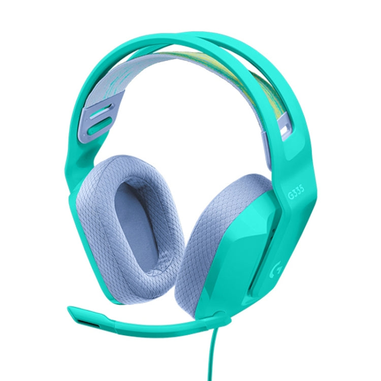 Logitech G335 Foldable Wired Gaming Headset with Microphone (Green) - Multimedia Headset by Logitech | Online Shopping South Africa | PMC Jewellery | Buy Now Pay Later Mobicred